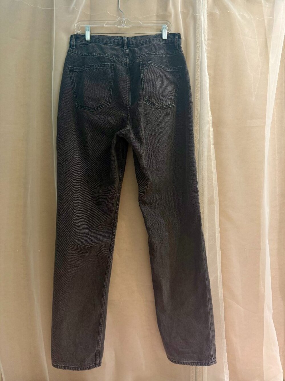 ASOS Tall 90s straight jean in washed black - Picture 2 of 2